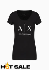T-Shirt Women Black Armani Exchange Camiseta